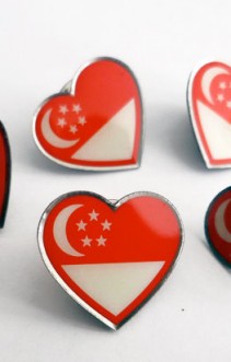 Singapore Heart Flag by Casey Chen